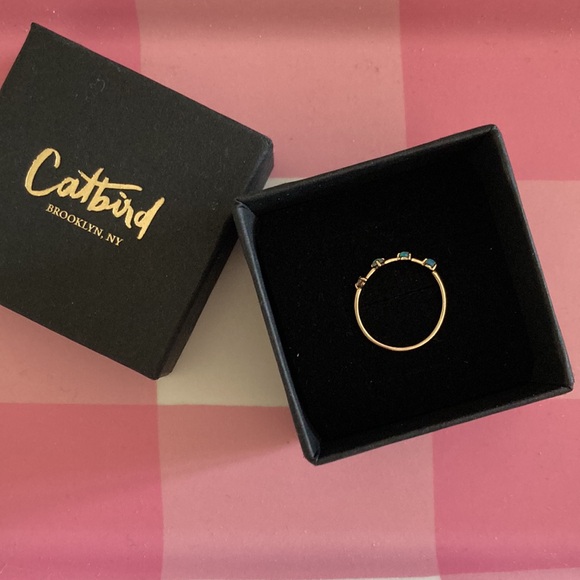 Offers Considered 🩵 Catbird WWake Four Step Opal and Diamond Ring - Picture 6 of 7